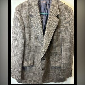 VTG Hart Schaffner Marx 42R-43R Brown Tweed, 2 Button Jacket-Sport-Coat-Blazer